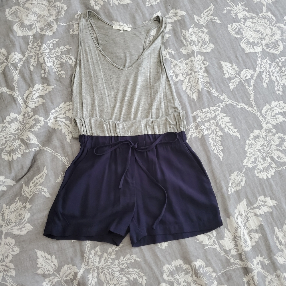 Drew Blue and Grey Romper - XS